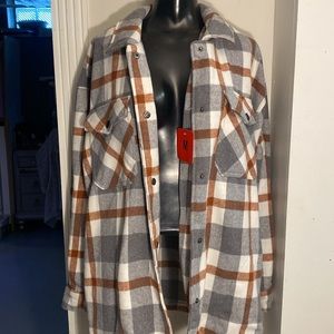 NWT HFX button up flannel